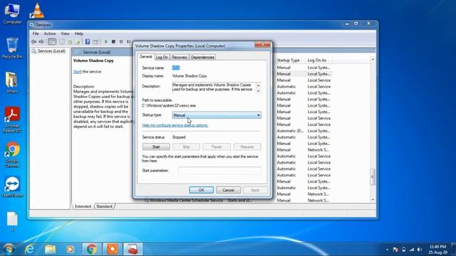 How to enable volume shadow copy service in windows 7 смотреть онлайн