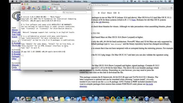 Programming in R - Getting Started - Installing R and RStudio on a Mac смотреть онлайн