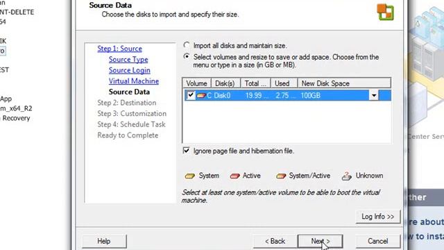 Virtual Center (VIM) Resizing Guest Hard Drive Sizes With VMware Converter смотреть онлайн