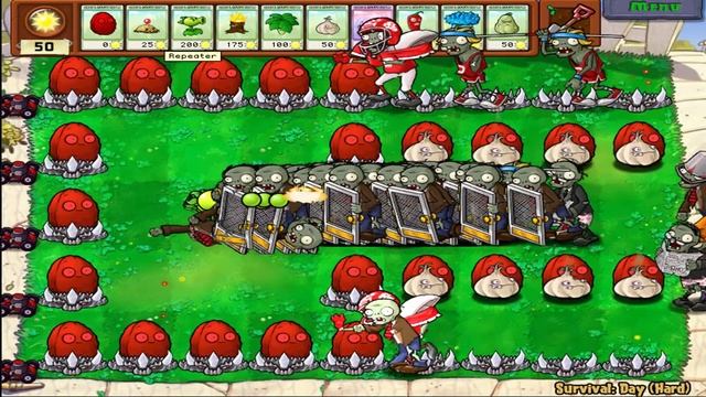 Repeater X Torchwood vs 999 Zombies X Dr.Zomboss - Plants vs Zombies Battlez смотреть онлайн