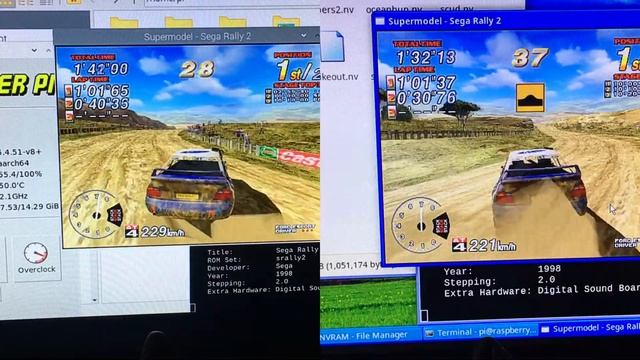 Sega Rally 2 Comparison Supermodel Emulator Raspberry Pi OS vs Twister OS. Raspberry pi 4 смотреть онлайн