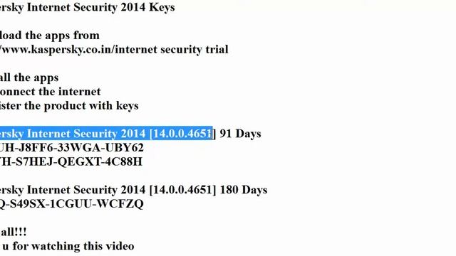 Kaspersky Internet Security 2014 keys смотреть онлайн