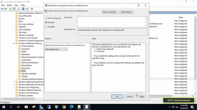 How to Create GPO to Configure Scheduled Scan in Windows Defender | Windows Server 2022 / 2019 🖥✌ смотреть онлайн