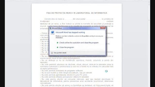 Microsoft Word 2010 has stopped working ! смотреть онлайн