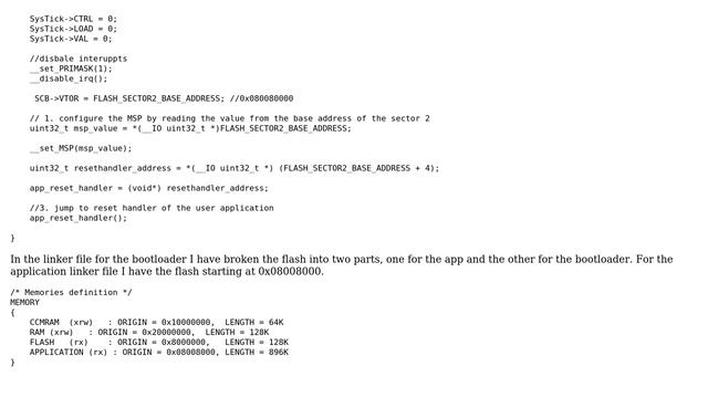 Electronics: STM32 Custom Bootloader Jump to Application смотреть онлайн