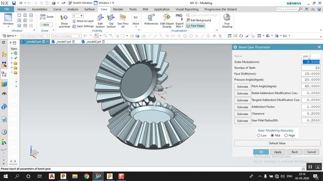 How to create Bevel gear in Nx Gear design| GC Toolkit in nx смотреть онлайн