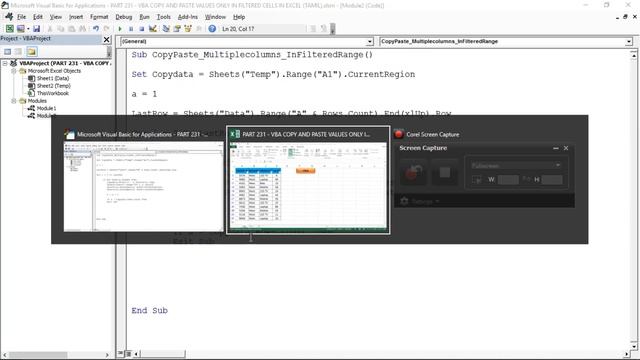 PART 231 - VBA COPY AND PASTE VALUES ONLY IN FILTERED CELLS IN EXCEL (TAMIL) | Kallanai YT смотреть онлайн