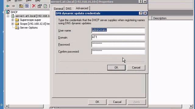 Change DHCP credentials for a windows server смотреть онлайн