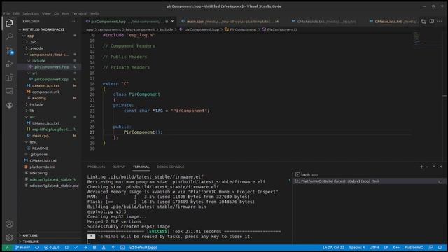 ESP32 Project | Getting Started with the ESP32 & Pir Sensor | FreeRTOS | PlatformIO | ESP-IDF | C++ смотреть онлайн
