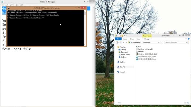 Guide: How to verify SHA1 or MD5 of a file on Windows 8 or Windows 8.1 смотреть онлайн