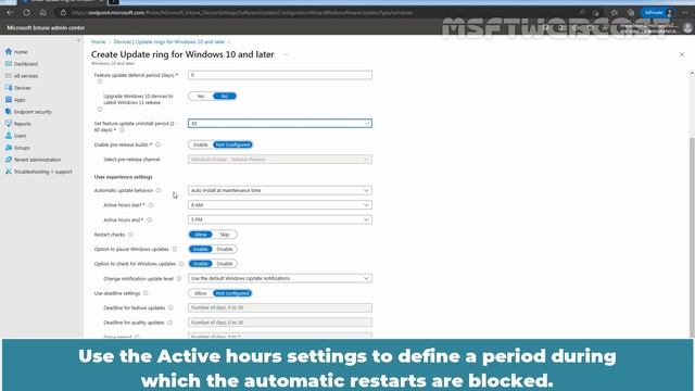 83. Configure Update Rings Policy for Windows Devices | Microsoft Intune смотреть онлайн