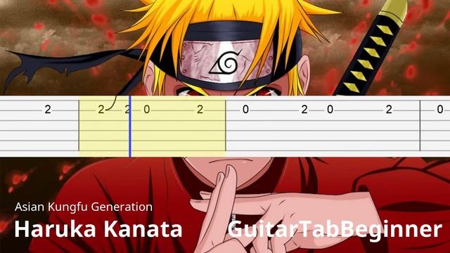 Naruto - Haruka Kanata Tutorial ( Easy Guitar Tab For Beginner ) смотреть онлайн