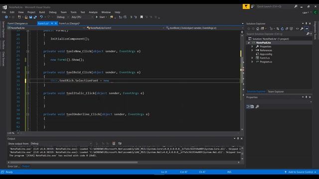 Visual Programming with C# - NotePad Lite Application смотреть онлайн