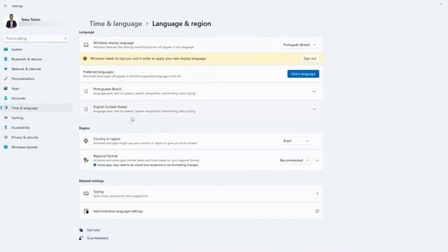 Como MUDAR IDIOMA DO WINDOWS 11 para PORTUGUÊS! смотреть онлайн