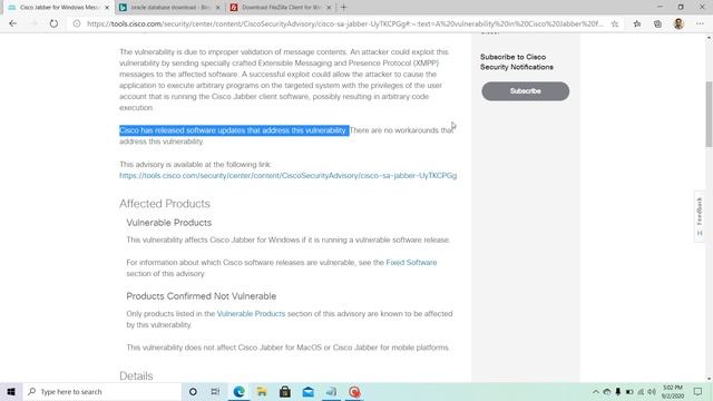 CVE-2020-3495 : Cisco Jabber for Windows Message Handling Arbitrary Code Execution Vulnerability смотреть онлайн