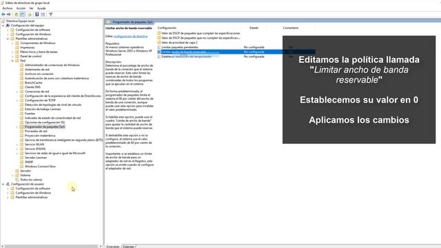 ⚙️ QUITAR el LIMITE de BANDA ANCHA en Windows 10 смотреть онлайн