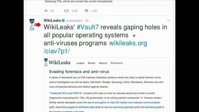 Vault 7: WikiLeaks Reveals CIA Hacking Tools and Releases CIA Hacking Documents | QPT смотреть онлайн