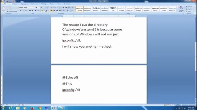 Create a Batch File for Ipconfig смотреть онлайн