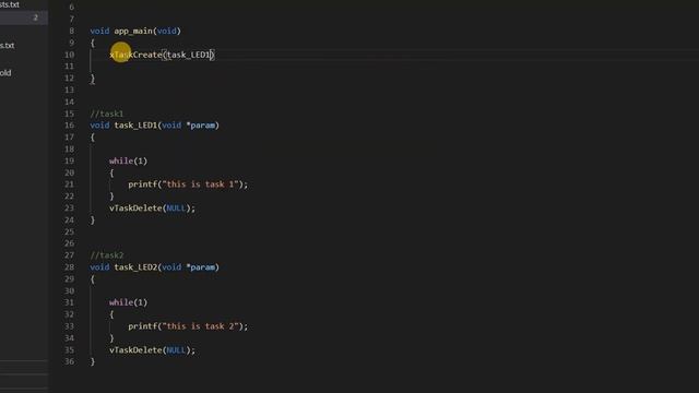 ESP-IDF#6:  Part-1 | Creating A FreeRTOS Task On ESP32  | ESP-IDF | FreeRTOS