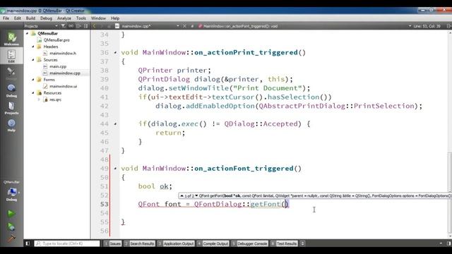 Qt5 C++ Creating Font Dialog (QFontDialog) #15 смотреть онлайн