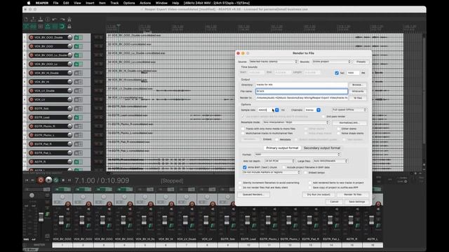 Export Individual Tracks in Reaper - Easy Mixing смотреть онлайн