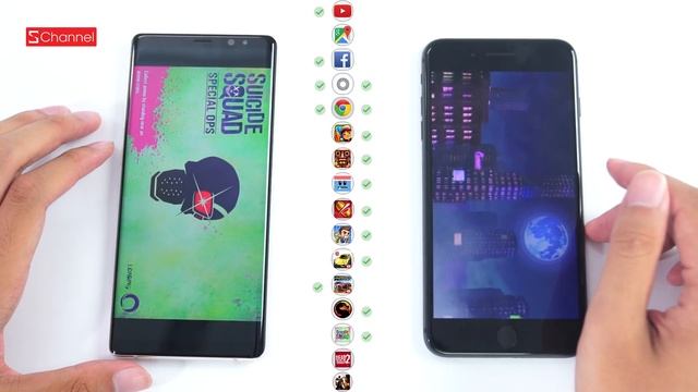 Speedtest iPhone 8 Plus vs Galaxy Note 8: Ông vua hiệu năng 2017 thuộc về... [ENGSUB] смотреть онлайн