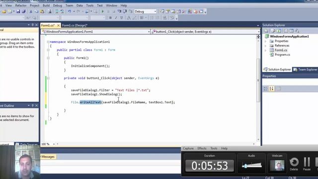 017- C# Zero To Hero -كورس سي شارب المستوي الاول | Savefiledialog | смотреть онлайн