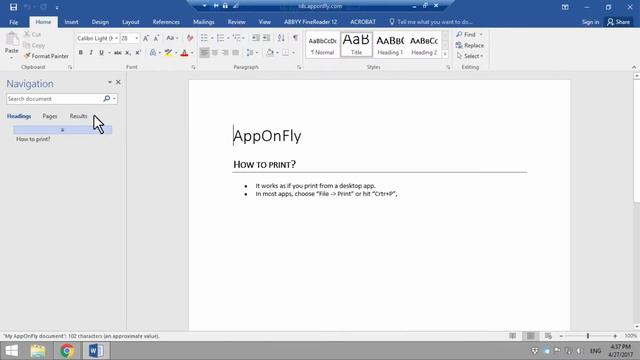 How can I print from AppOnFly? смотреть онлайн