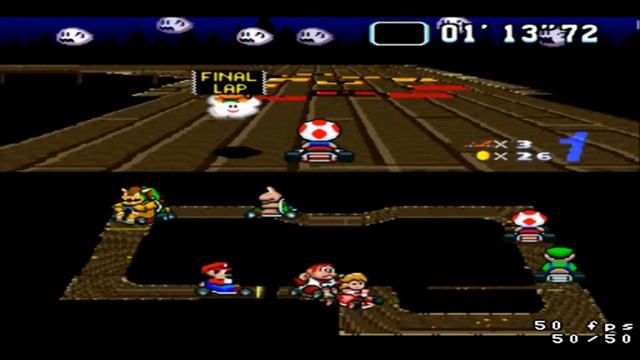 Super Mario Kart - Filter HQ - Snes9x TestBuild 2011/11/12 x64 смотреть онлайн