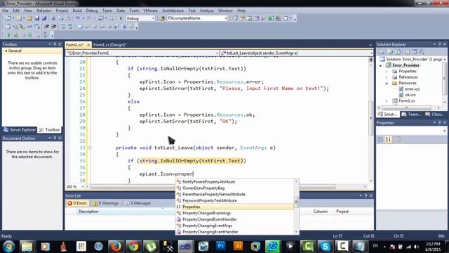 How to Change Style ErrorProvider in C# смотреть онлайн