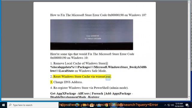 Fix Microsoft Store Error Code 0x00000190 on Windows 10 (2020 Solutions) смотреть онлайн