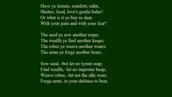 P.B. Shelley Song to the Men of England