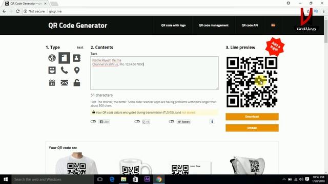 How to create QR Code & Hide your information : QR code Generator : QR code maker : Hindi Tutorial смотреть онлайн