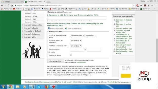 Pasar archivos de sonido Ogg Vorbis audiox vorbis+ogg a otro formato de forma online смотреть онлайн