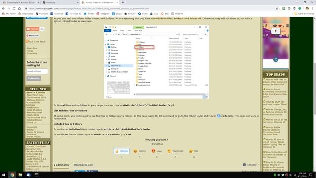 How to Hide Files or Folders Using Command Prompt or PowerShell смотреть онлайн