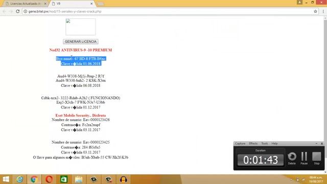 Generador de licencias eset nod32 full 2017 смотреть онлайн