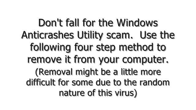 Remove Windows Anticrashes Utility in 4 Easy Steps смотреть онлайн