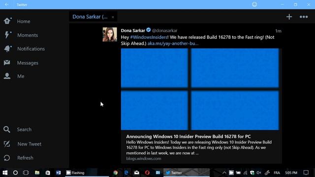 Windows Insider build 16278 available fast ring August 29th 2017 смотреть онлайн