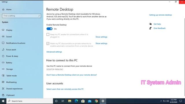 How to Configure and Access Remote Desktop Connection in Windows 10 смотреть онлайн