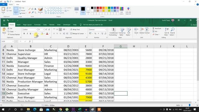 excel me screen screenshot kaise le | How to get Screenshot in Excel | Computer tips смотреть онлайн