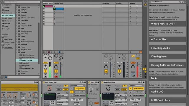Kinect - Gesture Control - Ableton Live смотреть онлайн