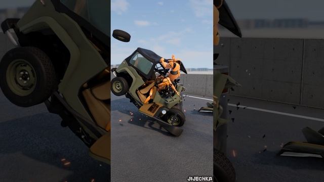 Jeep Wrangler VS Bollard #car #bollards #crashtest #crash смотреть онлайн