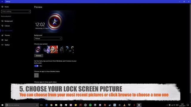 Windows 10 How To: Change your lock screen picture смотреть онлайн