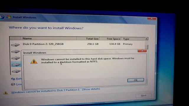 Windows must be installed to a partition formatted as NTFS (exFAT or FAT32 are not supported!) смотреть онлайн