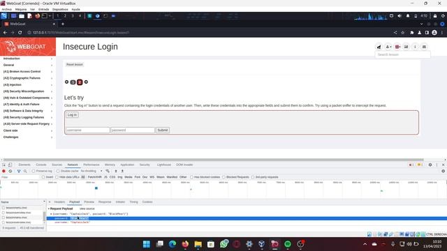 WebGoat - Insecure Login смотреть онлайн