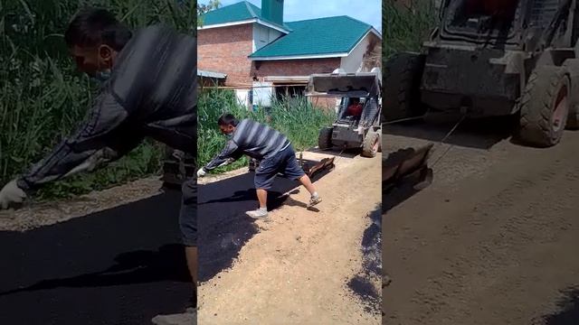Мини асфальтоукладчик волокуша смотреть онлайн