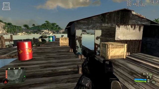 Crysis Gameplay ATI Radeon HD 3450 смотреть онлайн