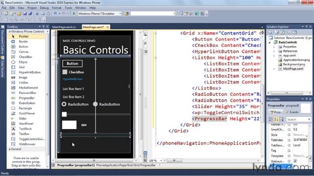 Windows Phone SDK - 7/16 Adding controls to the app (with Visual Studio) смотреть онлайн