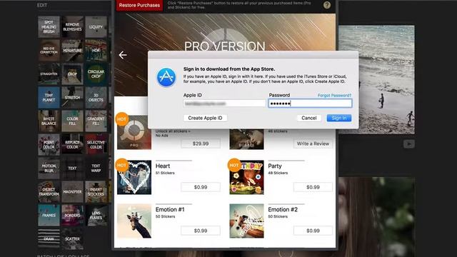 Restore Purchases - PhotoScape X 2.7 смотреть онлайн
